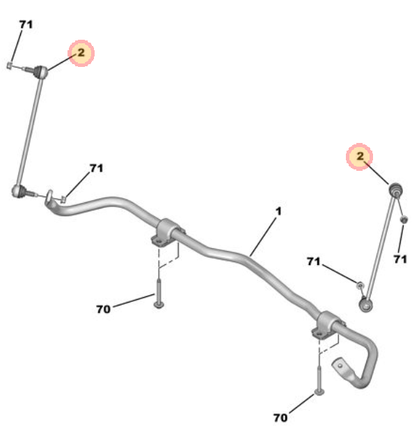 Bieleta Barra Estabilizadora Peugeot 208 2008 Citroen C4 Opel Corsa 1.2 Bencina