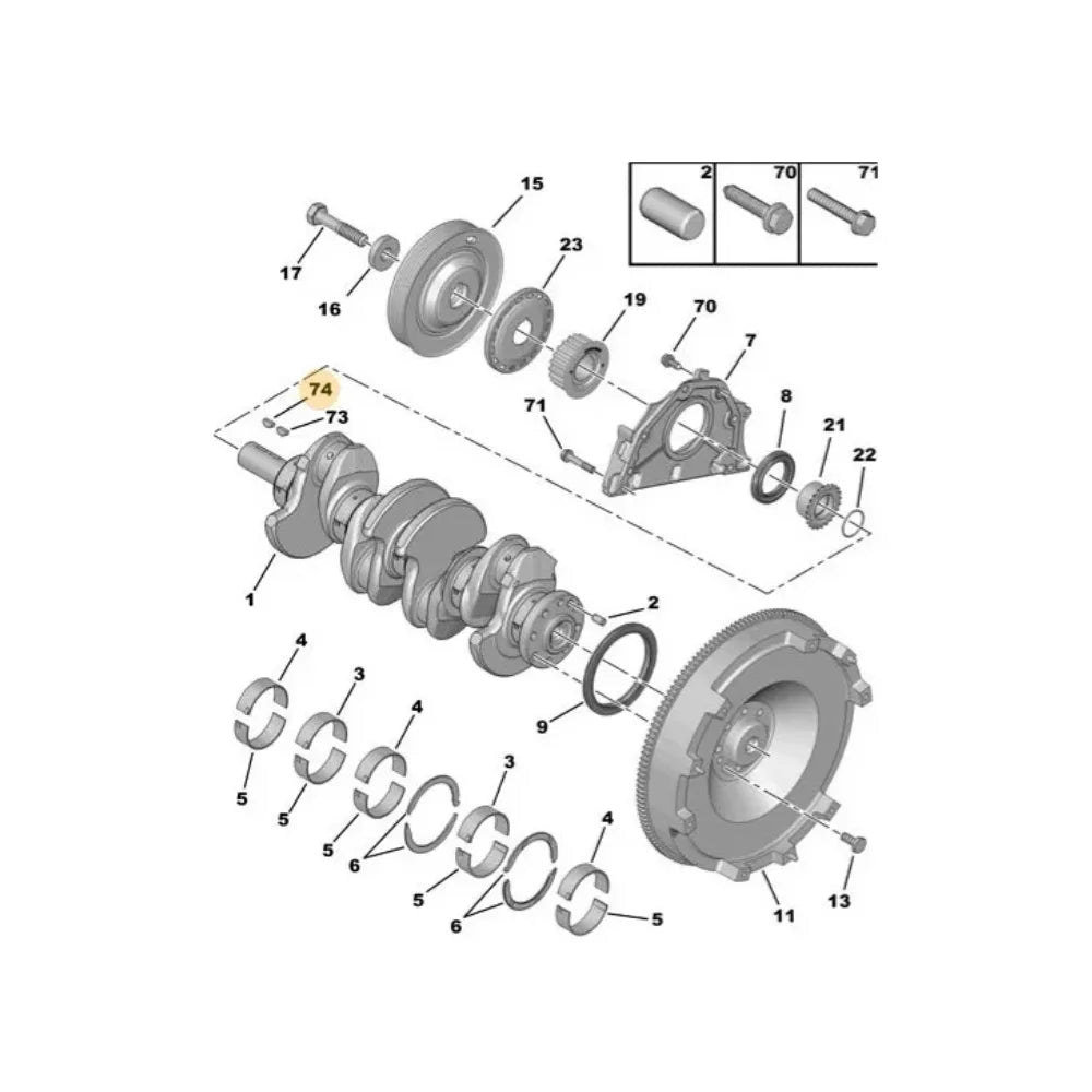 Chaveta Distribucion Ciguenal Original Peugeot Citroen 1.6 8v Diesel