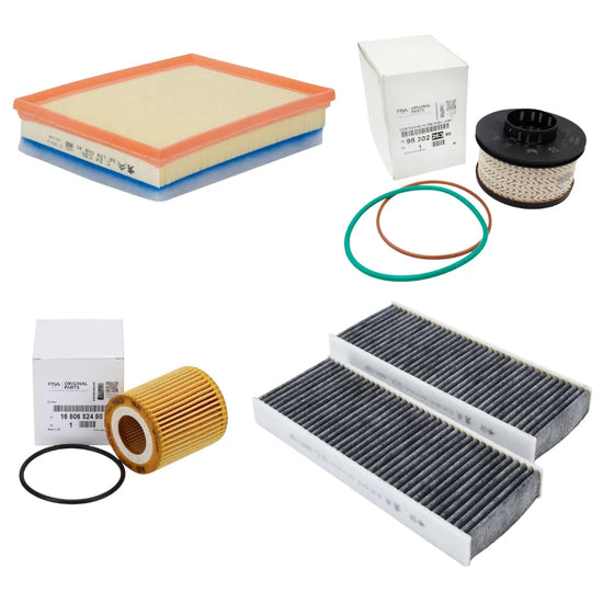 Kit De Inspección Y Filtros Para Peugeot 308 1.6 HDI, Incluye Filtro De Aceite, Aire, Combustible, Polen Y Tornillo De Drenaje, Marca BESTPRICE