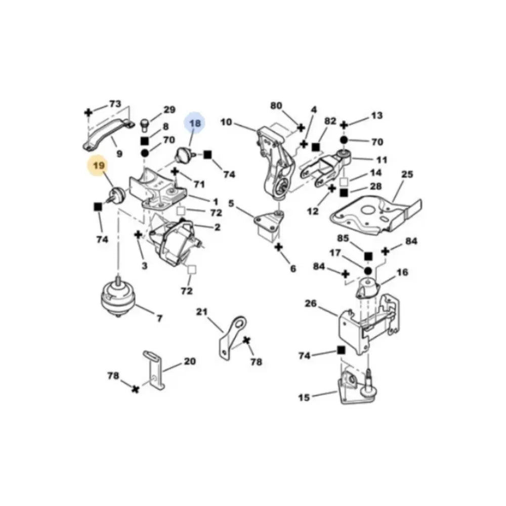 Par De Limitadores Soporte Motor Superior Derecho Peugeot 206