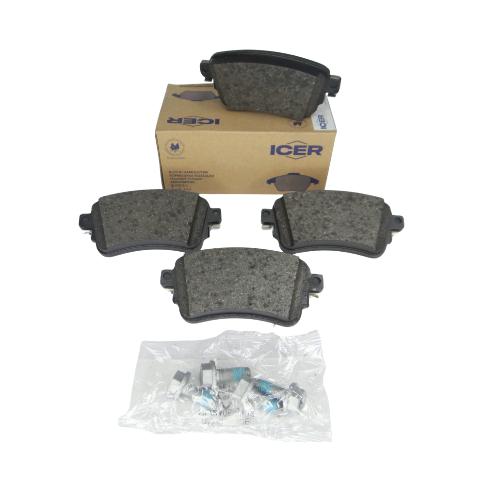 Pastillas de freno traseras ICER para Peugeot, Citroen y Opel, incluye tornillos de instalación.