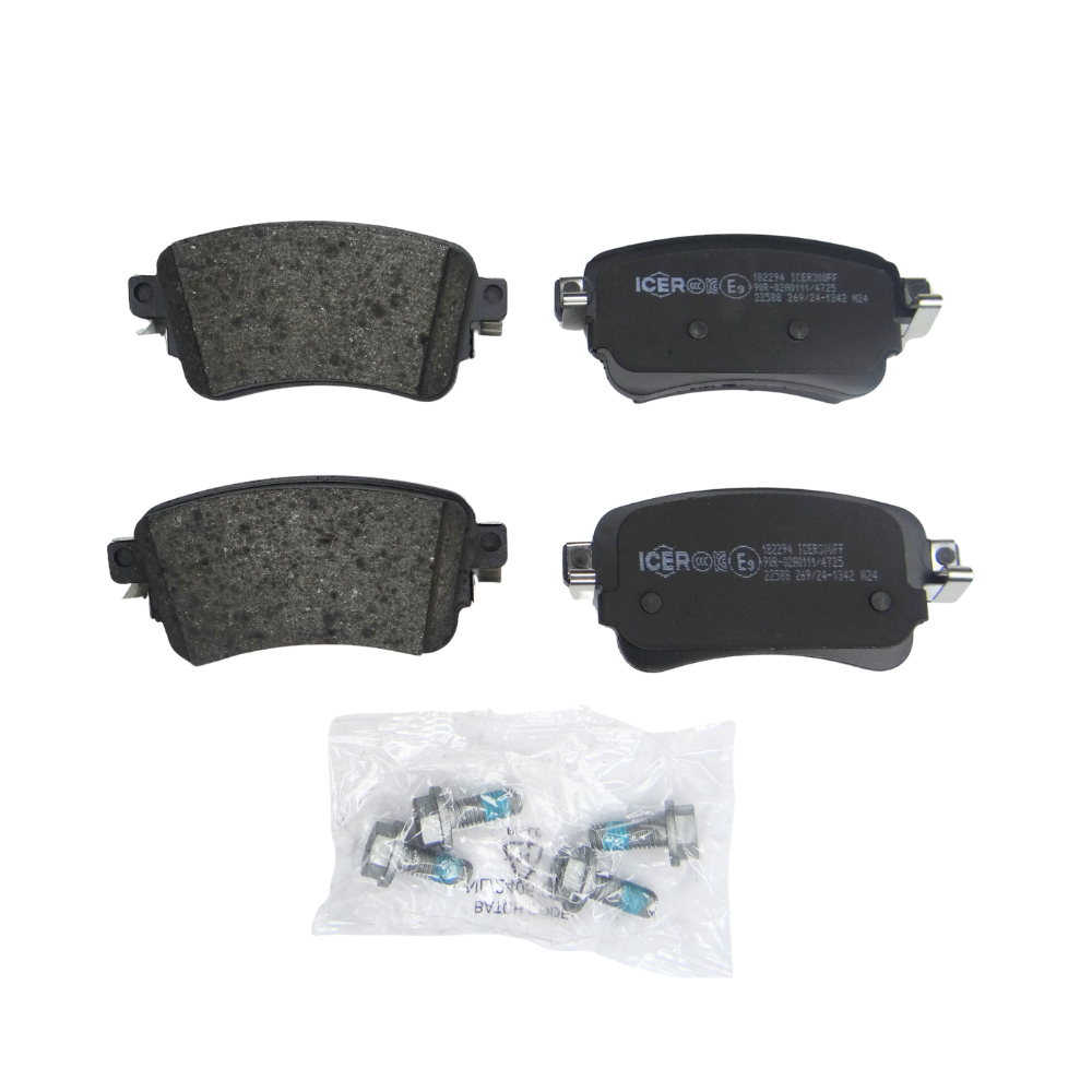 Pastillas de freno traseras Icer España para Peugeot Expert IV y Citroen Jumpy IV, incluye kit de instalación.