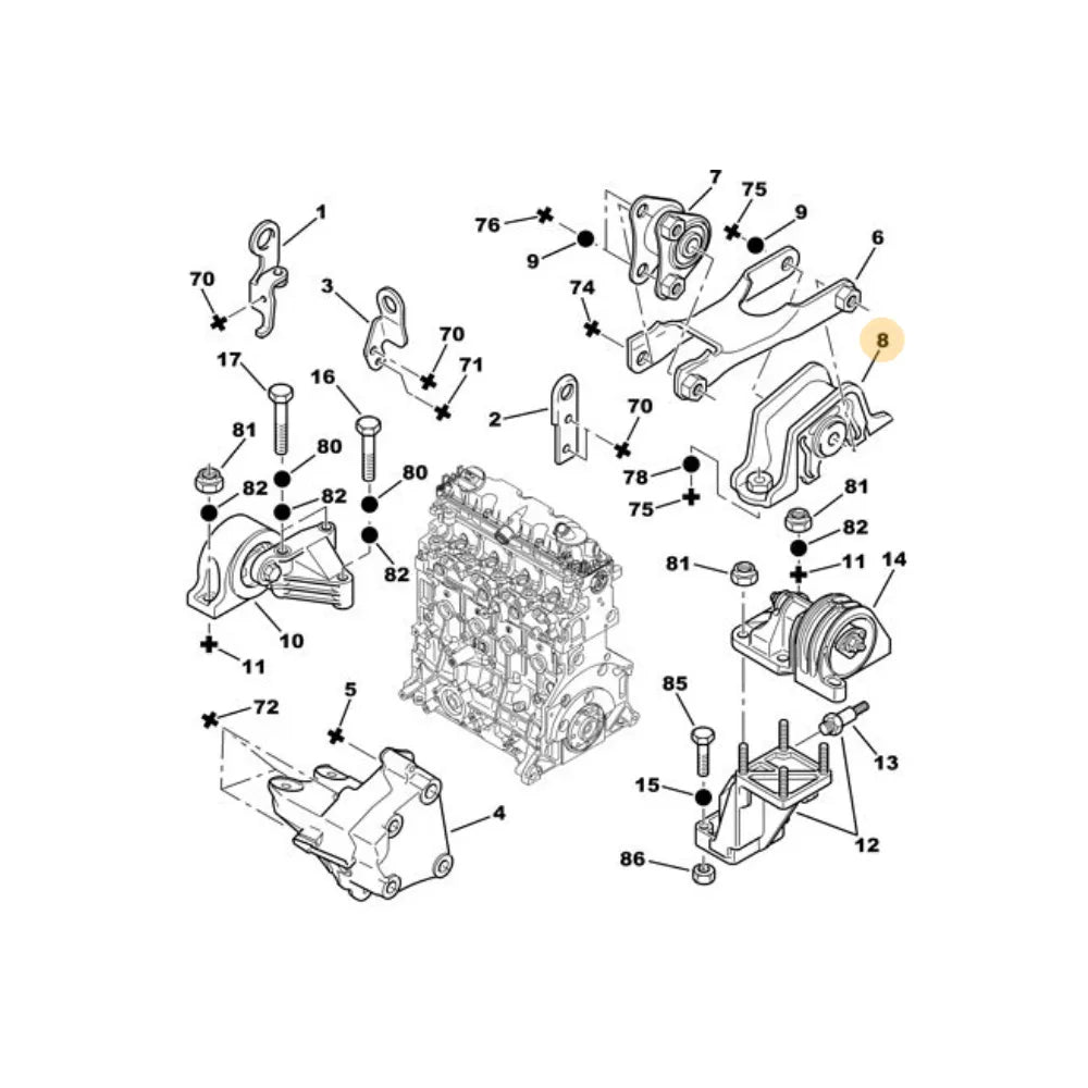 Soporte Motor Superior Trasero Peugeot Boxer 2003-2007